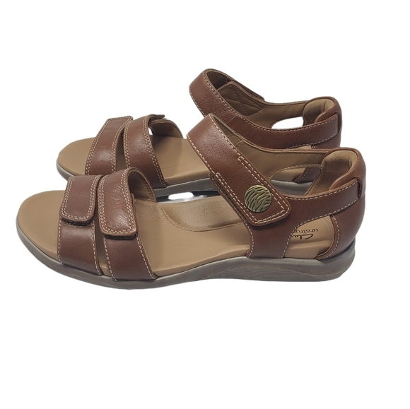 CLARKS Unstructured Kylyn Strap Tan Leather New Sz‎ 6.5 - Picture 2 of 5